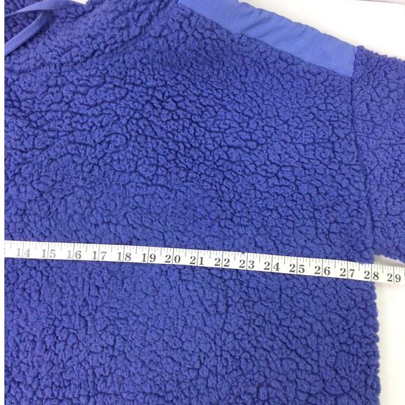 Z By Zella Sheila Sherpa Fleece Hooded Crop Lavender Pullover Athleisure Top XL - Picture 8 of 10